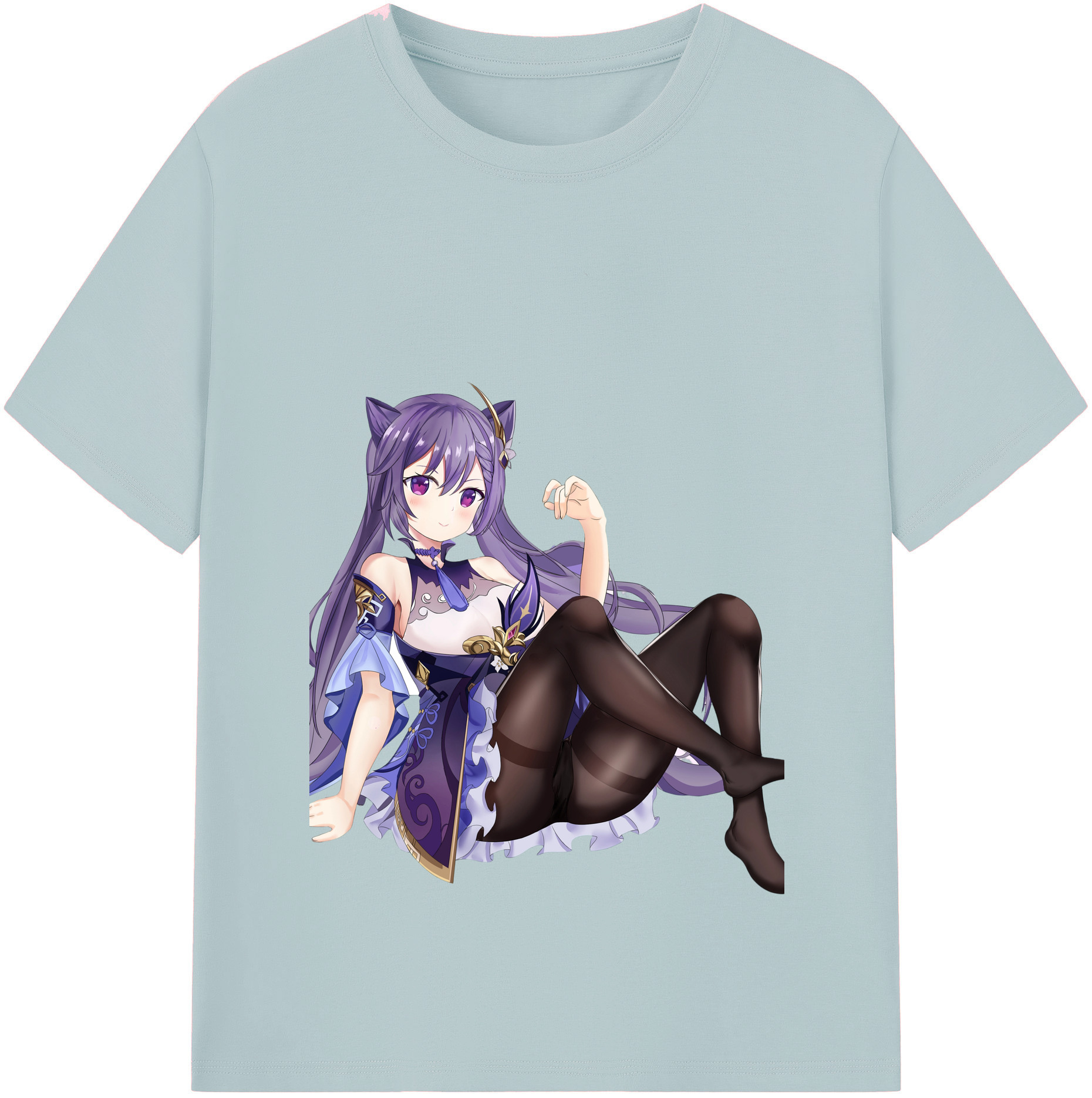 げんし神 刻晴 こくせい genshin Kokusei 綿100％半袖Tシャツ（フロントプリント）